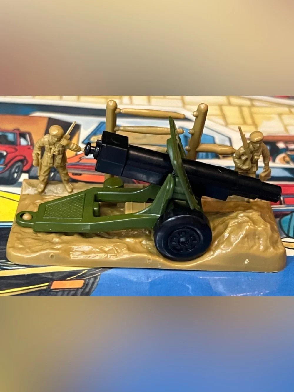 Vintage Matchbox 1977 MB-32 Field Gun Cannon Toy Soldiers Lesney England